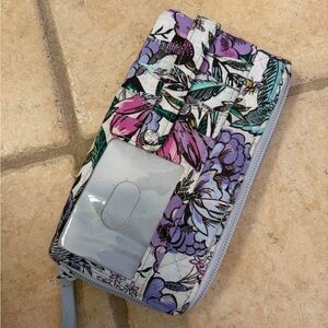 Vera Bradley Floral Quilted Wristlet Wallet in Purple and Pink